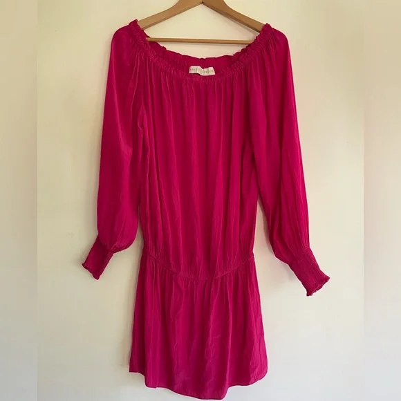 knee length dresses for ladies Berry Cut Out Crisscross Long Sleeve Mini Dress Large main image 1